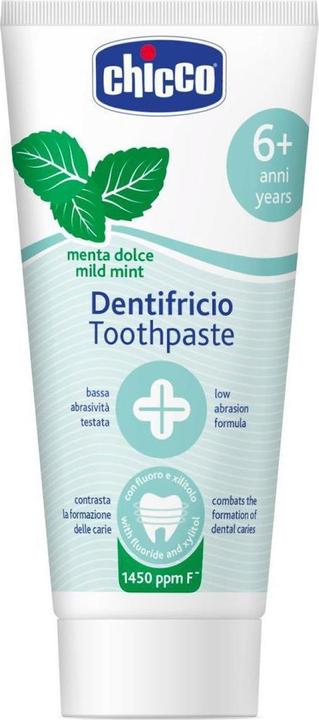 Chicco Zahnpasta milde Minze mit Fluorid 1450ppm 6y+ italienisch Paste (50 ml)