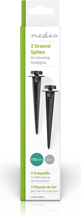 Produktbild Nedis Erdspiess | 2 Stück | Aluminium | Schwarz