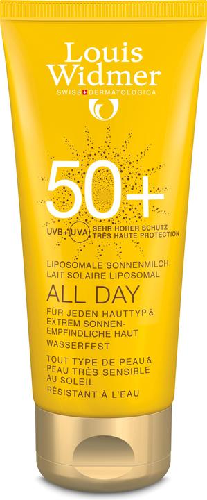 Louis Widmer ALL DAY 50+ Sonnenschutz parfumiert Tube (Sonnencreme, SPF 50+, 100 ml, 135 g)