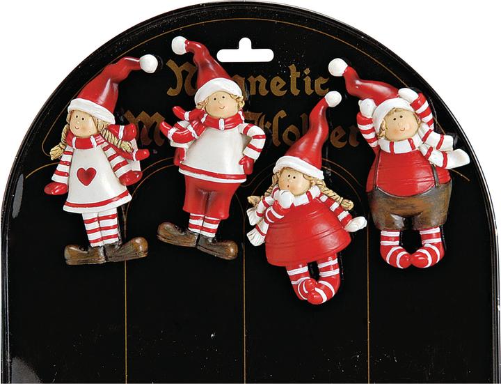 G. Wurm Magnet Winterkind auf Tafel aus Poly, sortiert, 10 cm (1 x)