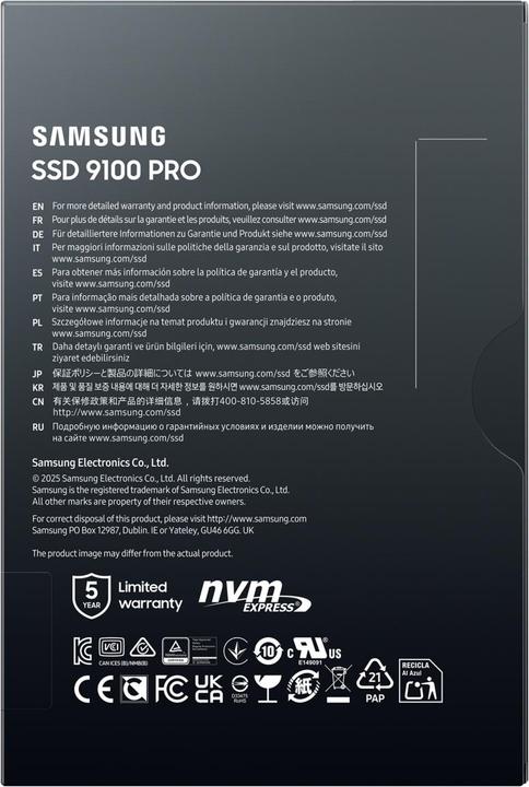 Produktbild Samsung 9100 PRO (2000 GB, M.2 2280)