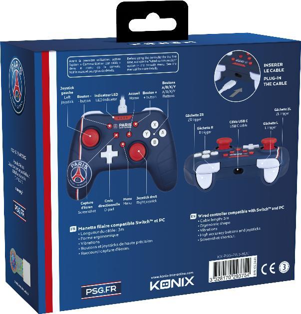 Image du produit Konix Manette filaire Switch - PSG (Switch OLED, PC, Switch)