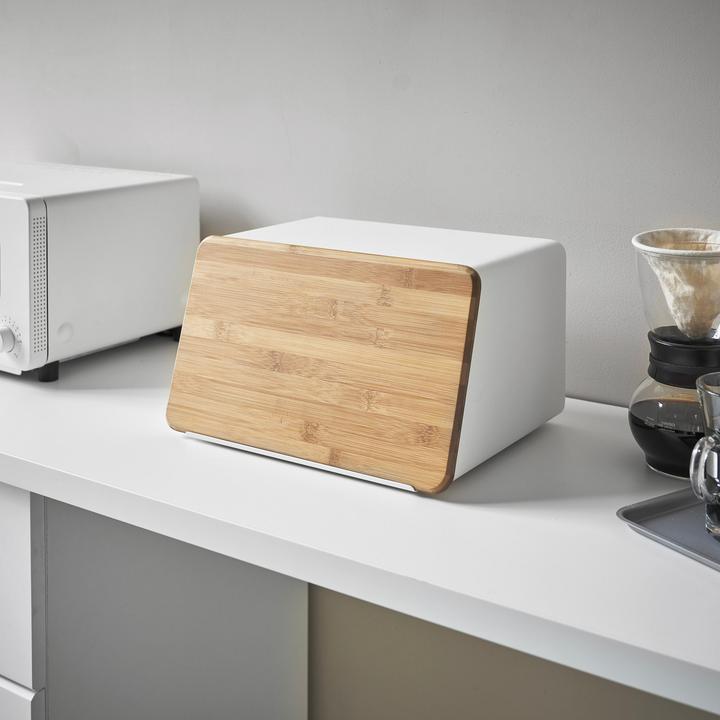 Actual product image Yamazaki Bread bin with removable lid TOWER