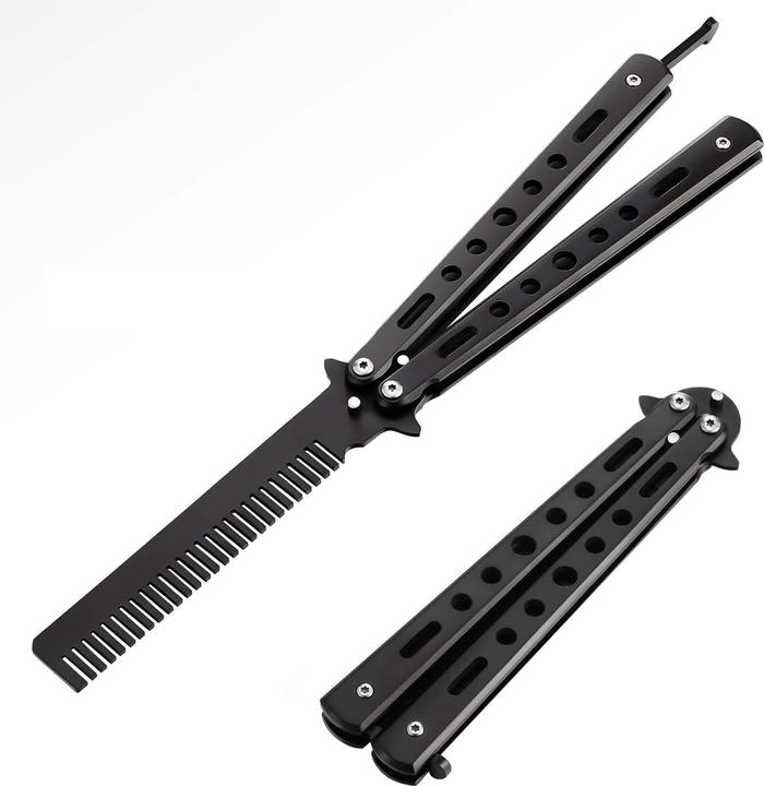 Immagine prodotto JTI Pettine per capelli, coltello a farfalla - Nero