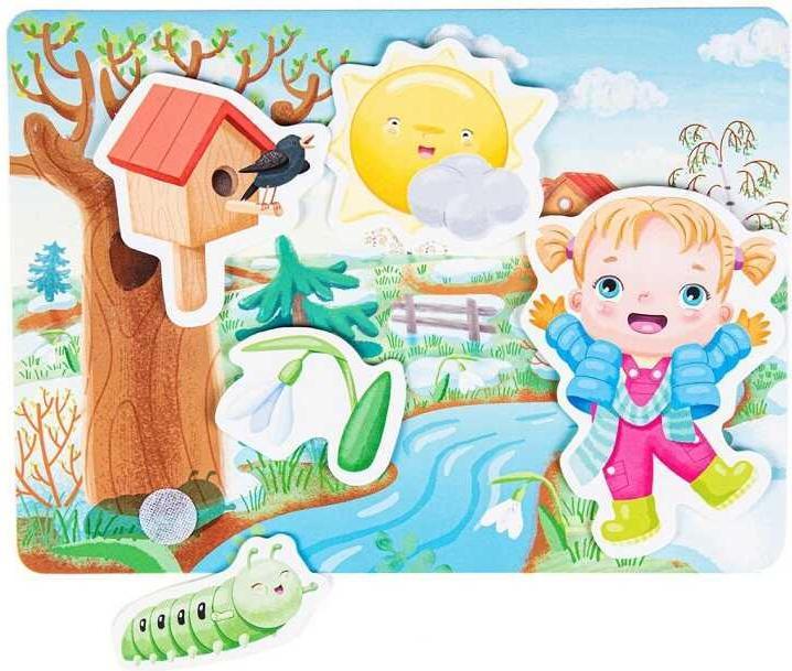Produktbild Montessori Lernspiel, Plastikkarten mit Klettverschluss - Jahreszeiten - Seasons ® by Far far land