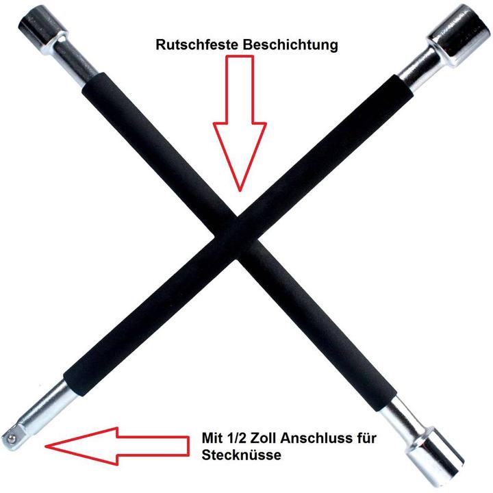 Produktbild IWH Radkreuz 020870 (L x B x H) 375 x 375 x 40 mm