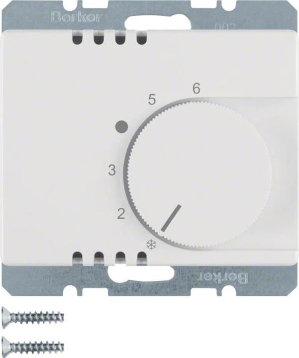 Produktbild Berker Arsys Raumtemperaturregler 20260069 mit Wechsler polarweiss