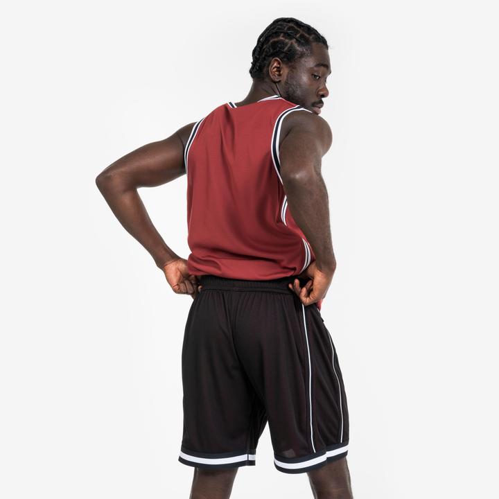 Produktbild Tarmak Damen/Herren Basketball Shorts wendbar - Short 500 schwarz/rot (3XL)