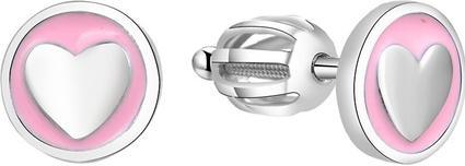 Beneto Silver heart earrings AGUP1628S (L)
