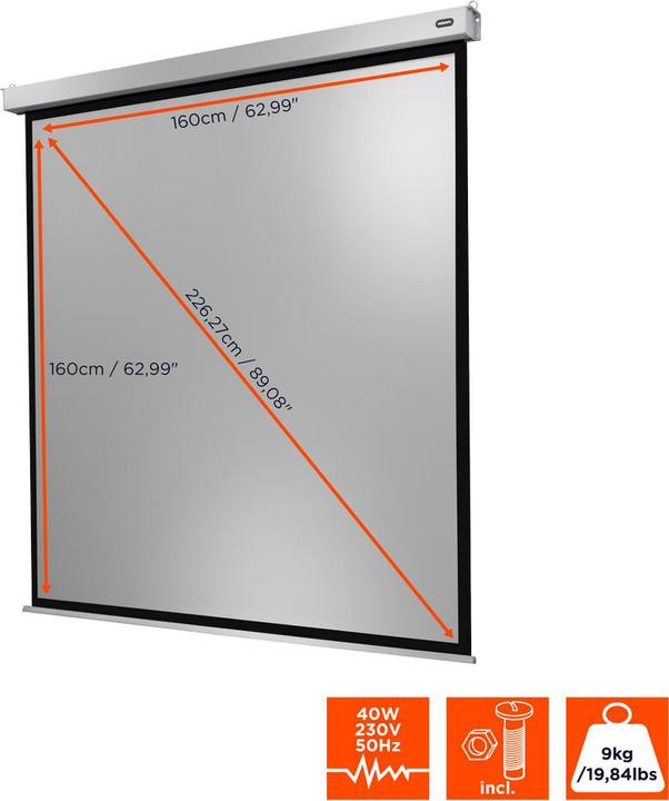 Image du produit Celexon Electric Professional Plus Square format - Ecran - montage au plafond possible, gee (1:1)
