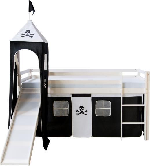 Actual product image Homestyle4u Loft bed with slide and tower (90 x 200 cm)