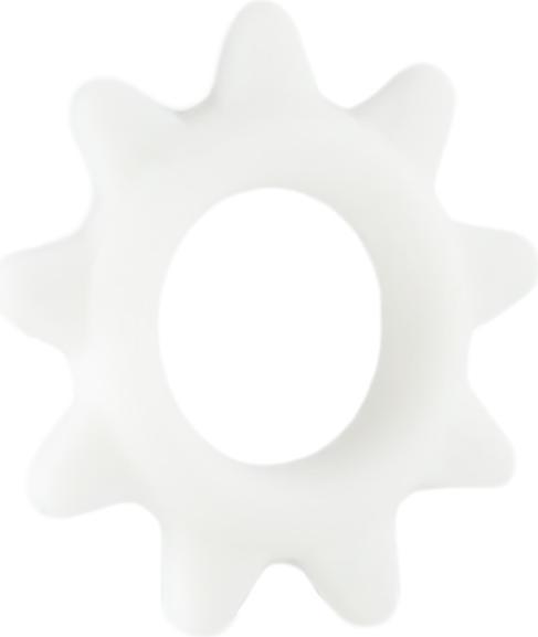 Star Piercing O-Ring Stern weiss (ohne Messing, Silikon)