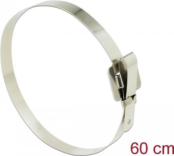 Produktbild Delock Edelstahlkabelbinder wiederverwendbar mit Faltverschluss L 600 x B 10 mm 10 Stück (Metallkabelbinder, 600 mm, 0 Stk.)