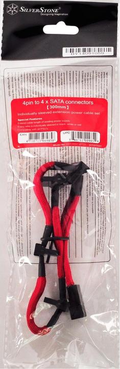 Produktbild Silverstone ATX Extension 4-4(SATA)Pin rot