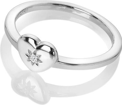 Hot Diamonds Romantic silver ring with diamond Most Loved DR241 - Circuit: 56 mm (56)