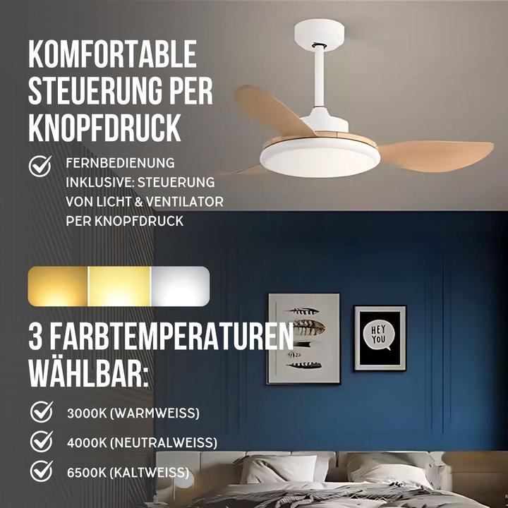 Produktbild Hermex Ventilator mit LED-Beleuchtung Deckenventilator Deckengebläse