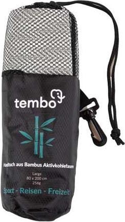 Immagine prodotto Tembo Asciugamano da viaggio in bambù con fibre di carbone attivo Grigio L