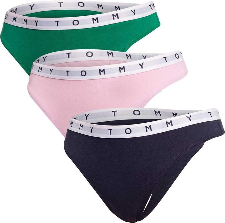 Immagine prodotto Tommy Hilfiger Mutandine perizoma donna 3P, Green Mal/French Orchid/Desert Sky, S (S, M)