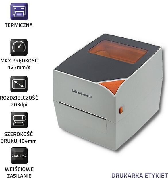 Produktbild Qoltec Label printer thermal (41209 dpi)
