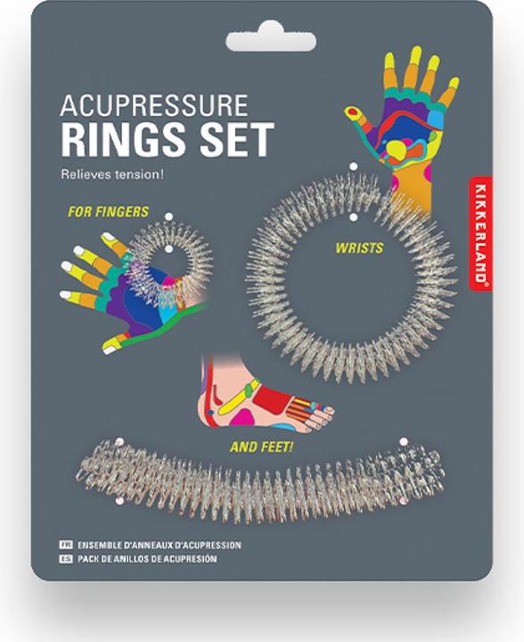 Actual product image Kikkerland Acupressure Rings Set