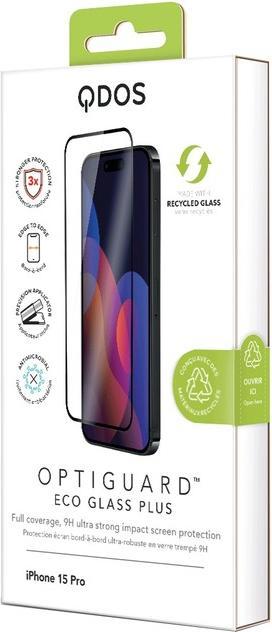 Produktbild QDOS Optiguard Eco Glass Plus (1 Stück, Apple iPhone 15 Pro)