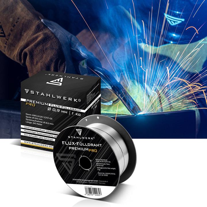 Produktbild Stahlwerk Schweissdraht MIG MAG Premium Fülldraht E71T-GS Ø 0,9 mm S100/D100 1 kg