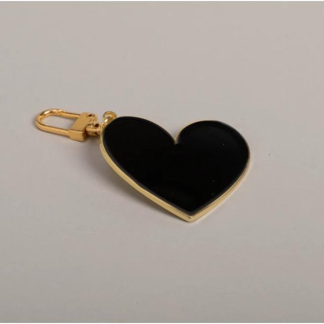 Actual product image Eulenschnitt Keyring pendant large heart black - by