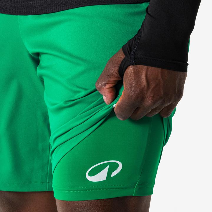 Immagine prodotto Kipsta Damen/Herren Fussball Funktionsshorts - Keepdry Light grün (XS)