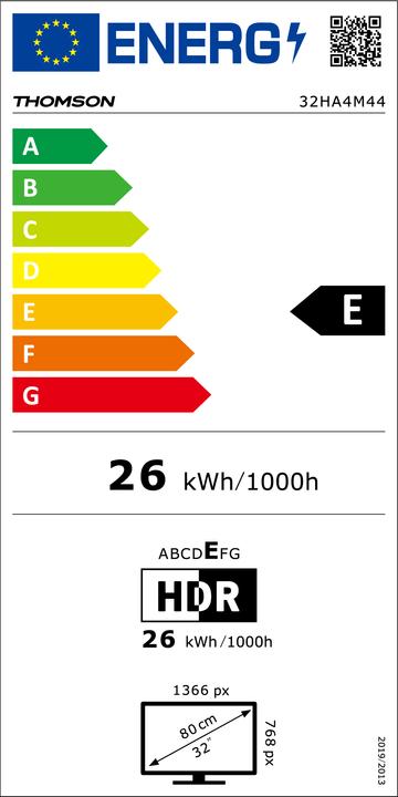 Energie-Label Thomson 32HA4M44 Smart TV 32 Pollici HD (32", HD ready)