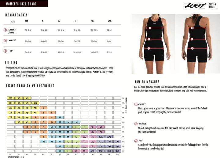 Produktbild Zoot Damen LTD Triathlon Aero Racesuit mit durchgehendem Reissverschluss - Mahalo - (XL)