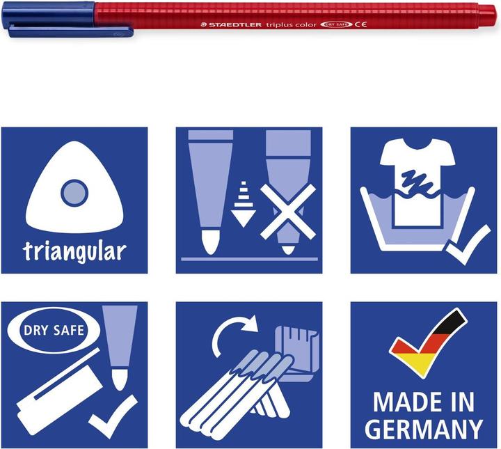 Actual product image Staedtler triplus colour 323 triangular fibre-tip pen, single product, light brown (Light brown, 1 x)