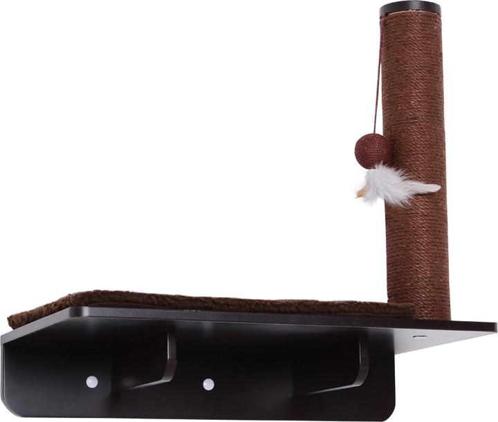 Produktbild PawHut Kratzbaum für Wandmontage (50 cm, Braun)