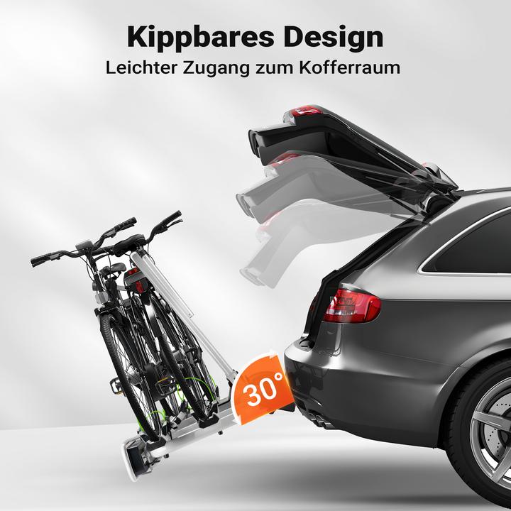 Actual product image Wiltec Bicycle rear carrier Tailgate carrier up to 60kg Bicycle carrier lockable