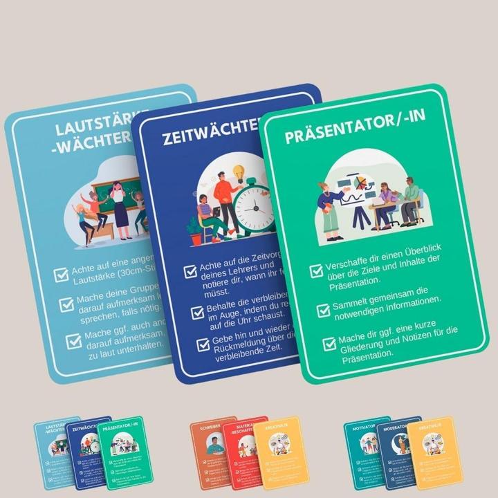 Produktbild EduFabrik 56 Rollenkarten fürs Klassenzimmer (Deutsch)