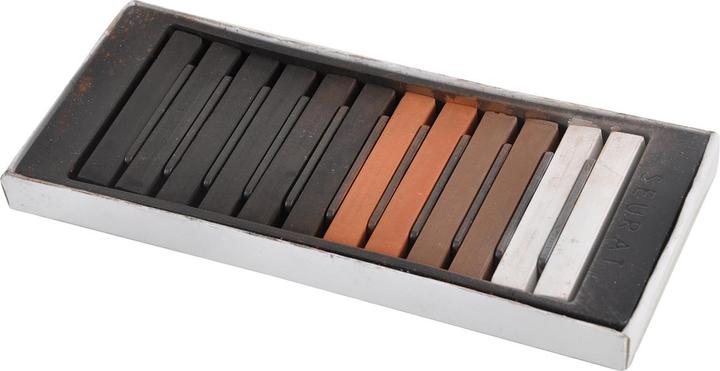 Image du produit Casativo Crayons à charbon pour dessiner (Blanc, Brun foncé, Noir, Marron)
