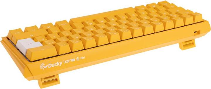 Actual product image Ducky One 3 yellow mini gaming keyboard, RGB LED - MX-Silent-Red (DE, Cable)