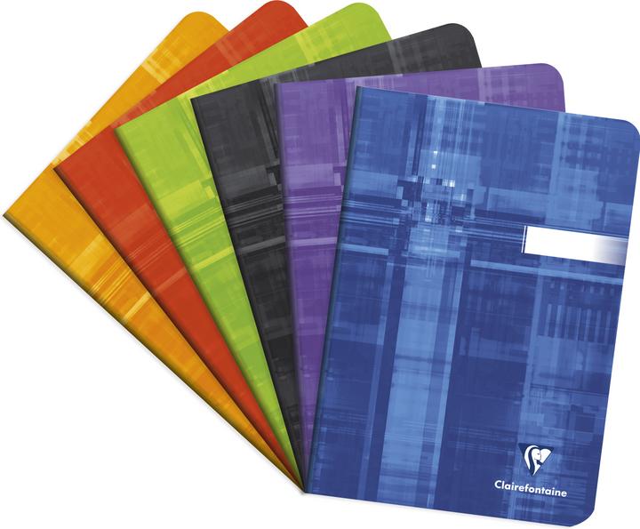 Clairefontaine Carnet de notes avec règle (A5, Blanc, Couverture souple)