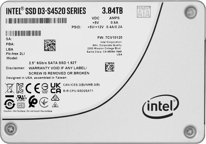 Immagine prodotto Intel D3-S4520 (3840 GB, 2.5")