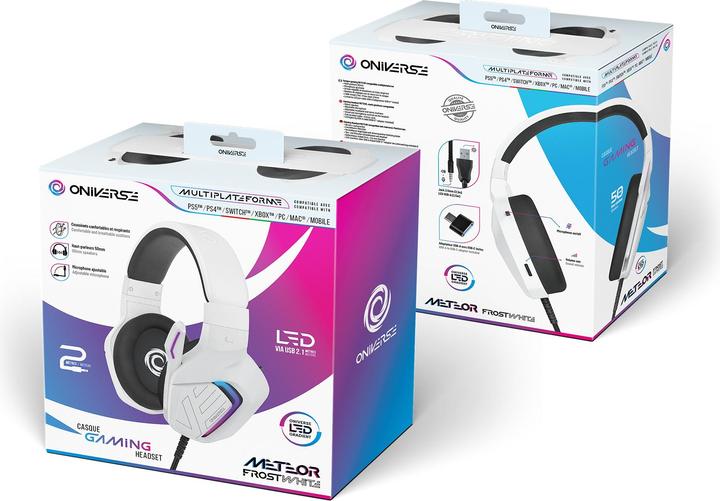 Produktbild Oniverse Gaming Headset Meteor - Frost White (Kabelgebunden)