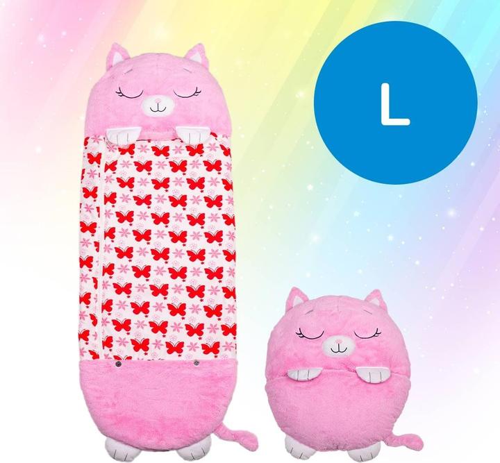 Actual product image Happy Nappers Nappers Cat pink | Large 6-12 years | Play - cuddle - sleep | Children's sleeping bag (137 cm)