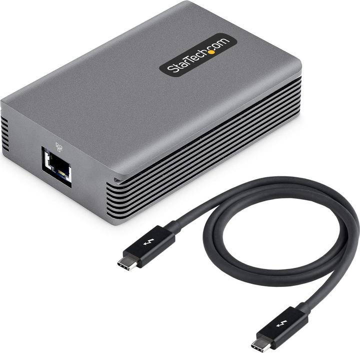 Actual product image StarTech COM Thunderbolt 3 to Ethernet Adapter 10GbE Multi-Gigabit Thunderbolt 3 to RJ45 Network Ada (Thunderbolt 3, RJ45 10 Gigabit Ethernet (1x))