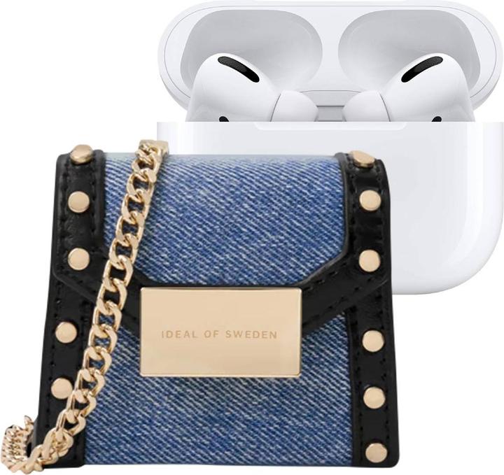 Productafbeelding iDeal Of Sweden AirPods Mini Tas Paloma Herwerkt Denim (Koptelefoon tas)