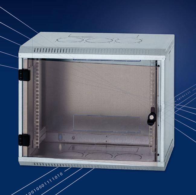 Actual product image Triton RBA-15-AD6-CAX-A1 - Wall-mounted 19" cabinet, 2-sectioned, 15 HU, 615 mm depth (15 RU, 19 inch rack)
