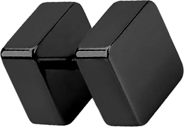 Star Piercing Fake Plug quadratisch schwarz (ohne Messing, Chirurgenstahl 316L)