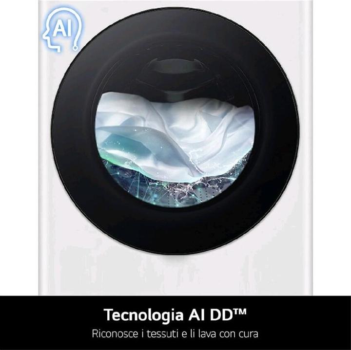 Immagine prodotto LG F4R9009TPWC Lavatrice 9kg Classe A -40% AI DD con Vapore (9 kg, A sinistra)