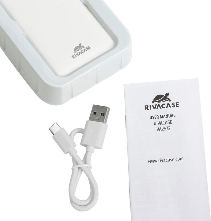 Produktbild Rivacase POWER BANK USB 20000 mAh/VA2572 Baltas (20000 mAh, 20 W, 20000 Wh)
