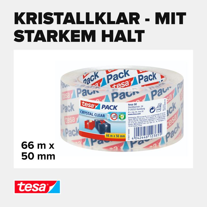 Produktbild tesa tesapack CRYSTAL CLEAR Packband (50 mm)