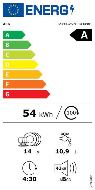 Etichetta energetica AEG GS60GVS