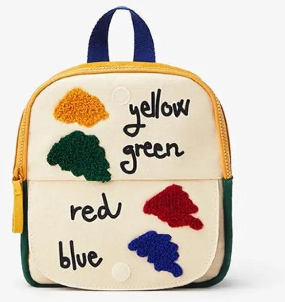 Only-Bags.Store Stickerei Sonne Langer Hals Kleiner Dinosaurier Rucksack Haken Haar bestickt Cartoon Leinwand