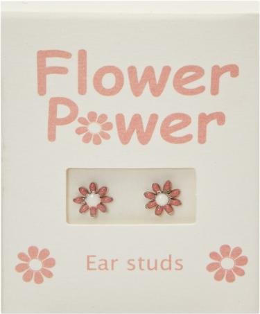 Immagine prodotto HCA Orecchini a perno - Flower Power,Rosa.607391 (Acciaio inossidabile)